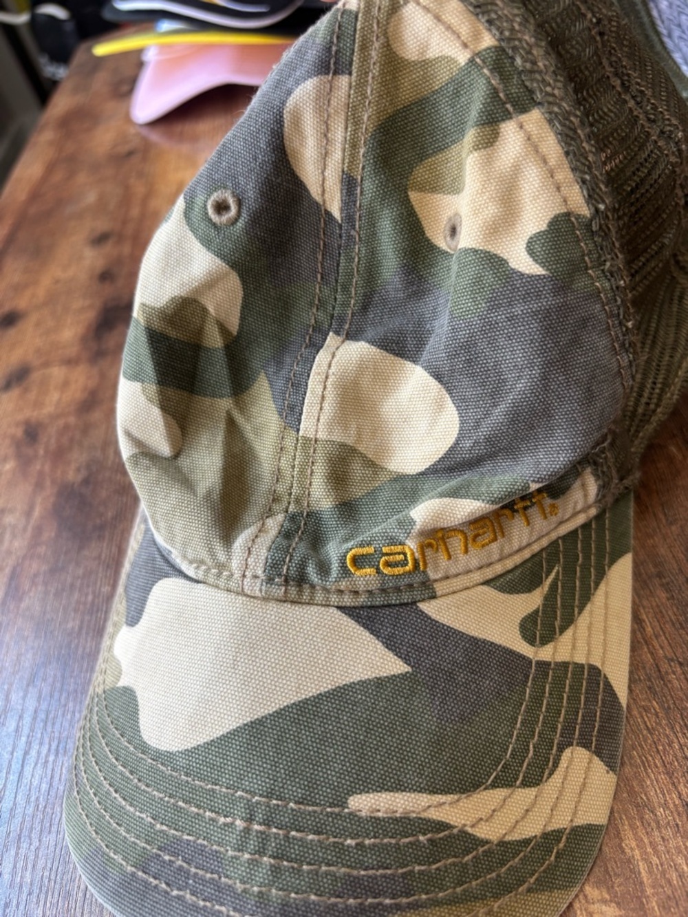 Carhartt Camo Trucker Hat Snapback Meshback Brandt Cap